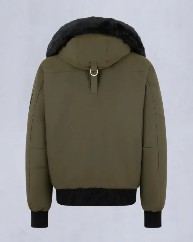 Chaqueta bomber original con ribete de piel de oveja Chaqueta bomber original con ribete de piel de oveja