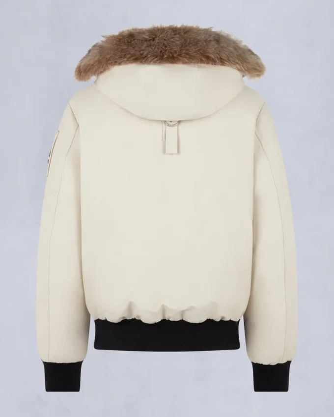Chaqueta bomber original con ribete de piel de oveja Chaqueta bomber original con ribete de piel de oveja