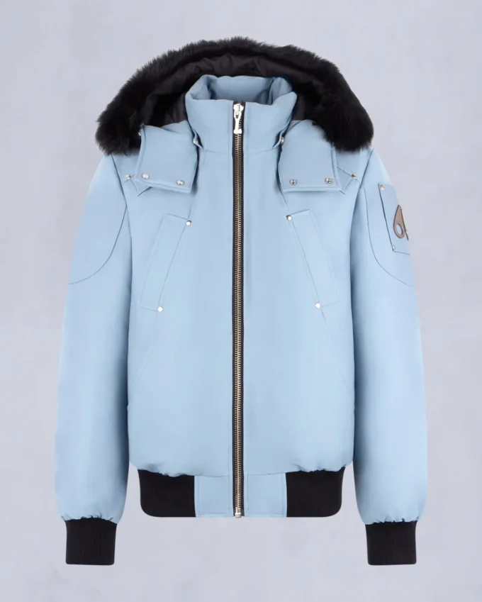 Chaqueta bomber original con ribete de piel de oveja Chaqueta bomber original con ribete de piel de oveja