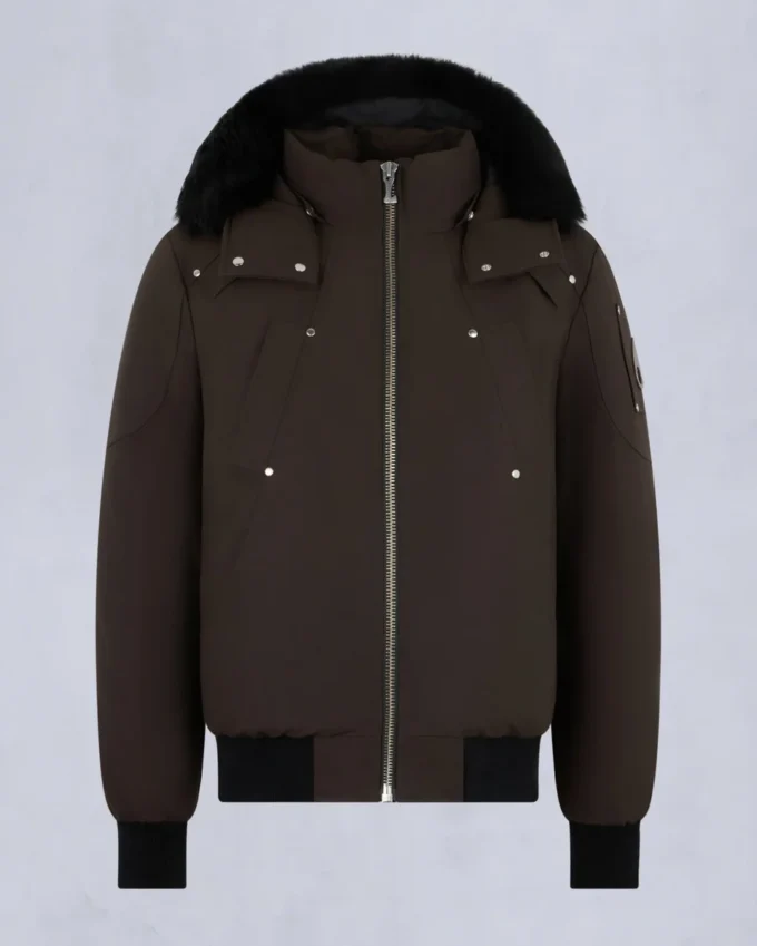 Chaqueta bomber original con ribete de piel de oveja Chaqueta bomber original con ribete de piel de oveja