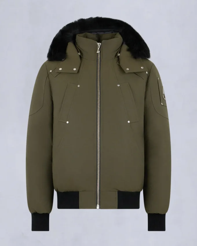 Chaqueta bomber original con ribete de piel de oveja Chaqueta bomber original con ribete de piel de oveja