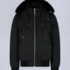 Chaqueta bomber original con ribete de piel de oveja Chaqueta bomber original con ribete de piel de oveja