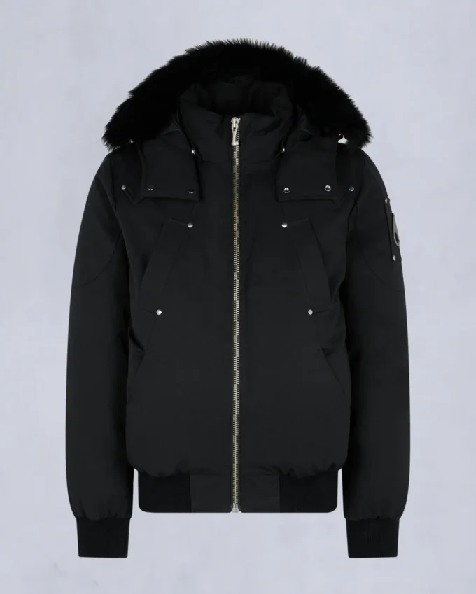 Chaqueta bomber original con ribete de piel de oveja Chaqueta bomber original con ribete de piel de oveja