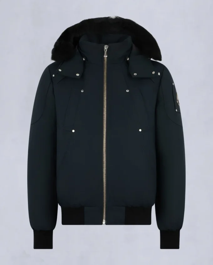 Chaqueta bomber original con ribete de piel de oveja Chaqueta bomber original con ribete de piel de oveja