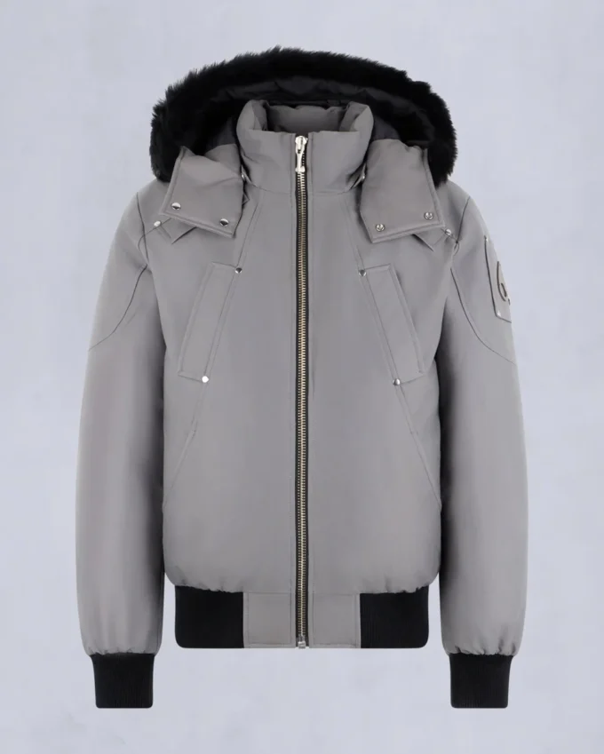 Chaqueta bomber original con ribete de piel de oveja Chaqueta bomber original con ribete de piel de oveja