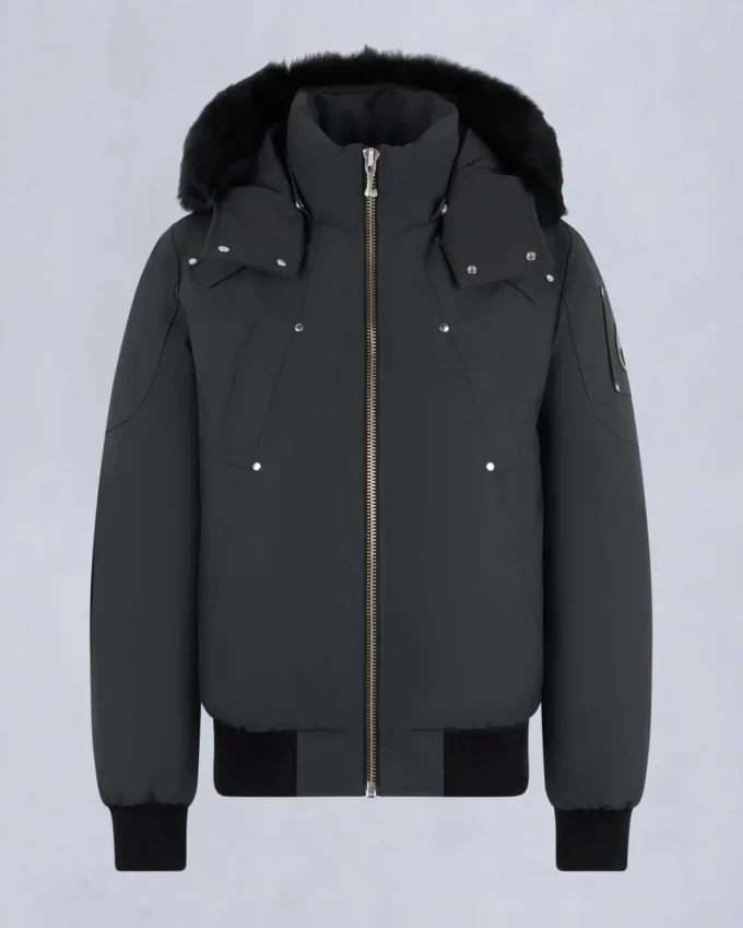 Chaqueta bomber original con ribete de piel de oveja Chaqueta bomber original con ribete de piel de oveja