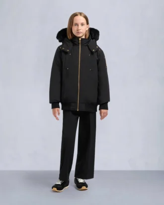 Chaqueta bomber unisex para niños Original Gold Series con ribete de piel de oveja