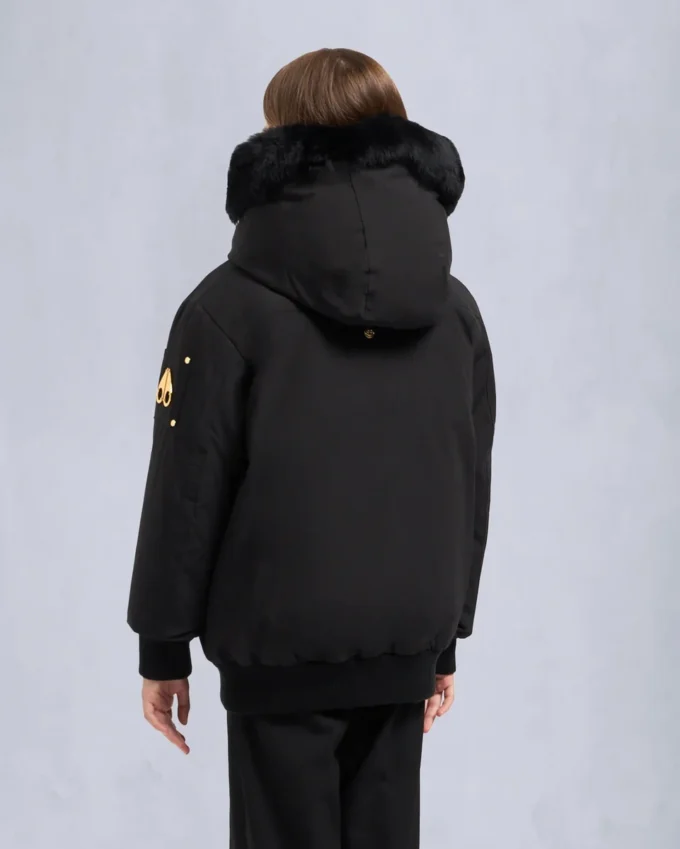 Chaqueta bomber unisex para niños Original Gold Series con ribete de piel de oveja Chaqueta bomber unisex para niños Original Gold Series con ribete de piel de oveja