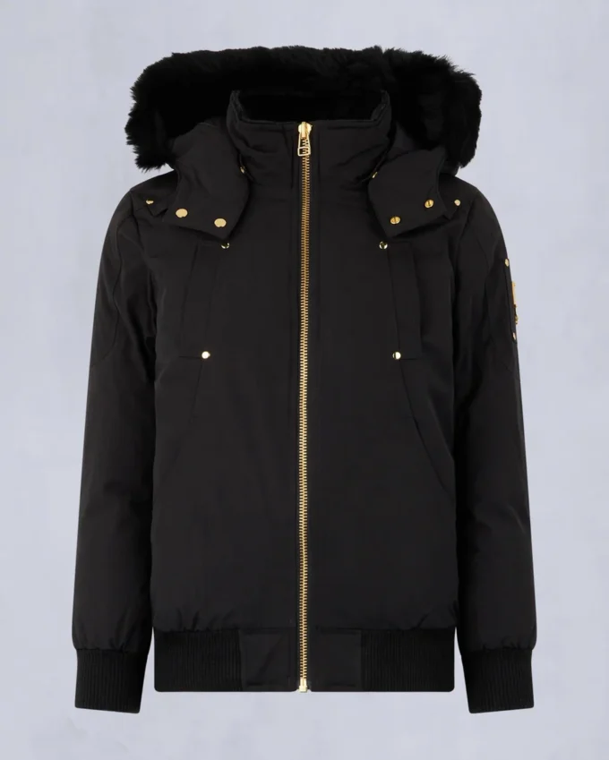 Chaqueta bomber unisex para niños Original Gold Series con ribete de piel de oveja Chaqueta bomber unisex para niños Original Gold Series con ribete de piel de oveja