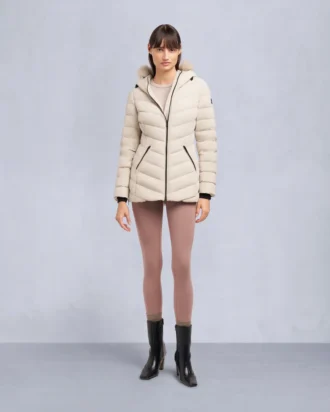 Chaqueta con ribete de piel de oveja Roselawn