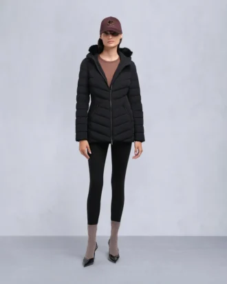 Chaqueta con ribete de piel de oveja Roselawn