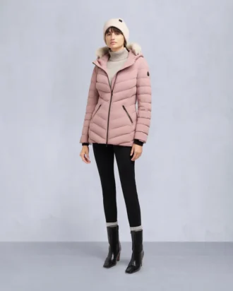 Chaqueta con ribete de piel de oveja Roselawn