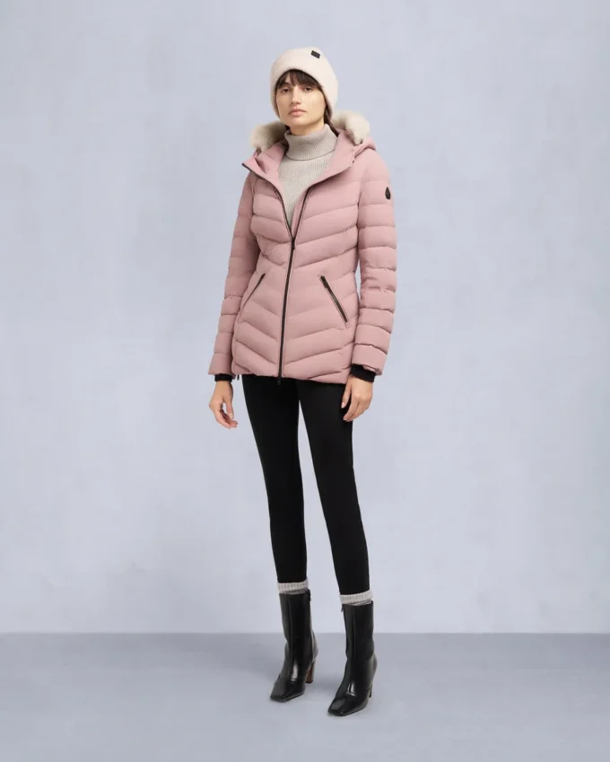 Chaqueta con ribete de piel de oveja Roselawn Chaqueta con ribete de piel de oveja Roselawn
