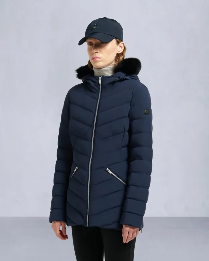Chaqueta con ribete de piel de oveja Roselawn