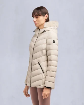 Chaqueta con ribete de piel de oveja Roselawn