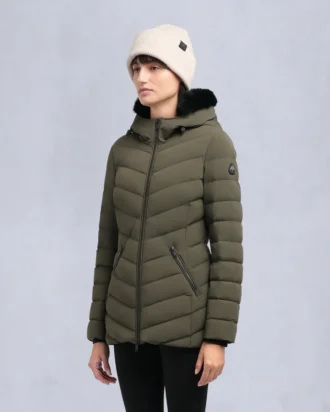 Chaqueta con ribete de piel de oveja Roselawn