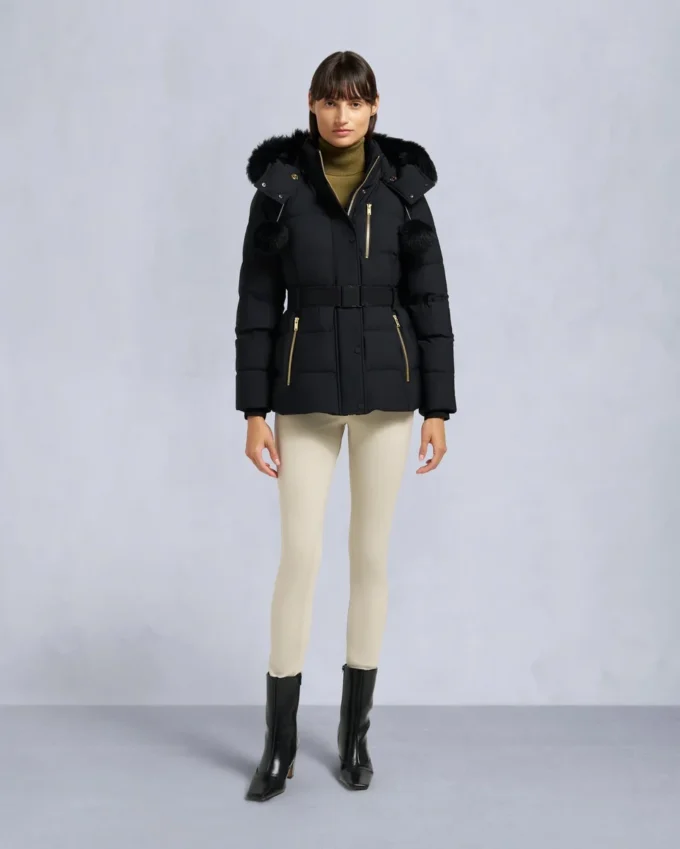 Chaqueta Gold Series Nyluxe Cambria con ribete de piel de oveja Chaqueta Gold Series Nyluxe Cambria con ribete de piel de oveja