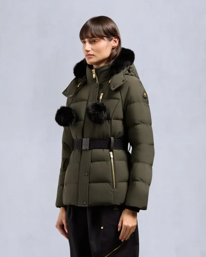 Chaqueta Gold Series Nyluxe Cambria con ribete de piel de oveja Chaqueta Gold Series Nyluxe Cambria con ribete de piel de oveja