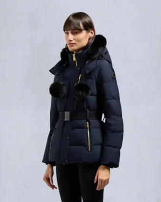 Chaqueta Gold Series Nyluxe Cambria con ribete de piel de oveja