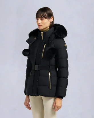Chaqueta Gold Series Nyluxe Cambria con ribete de piel de oveja