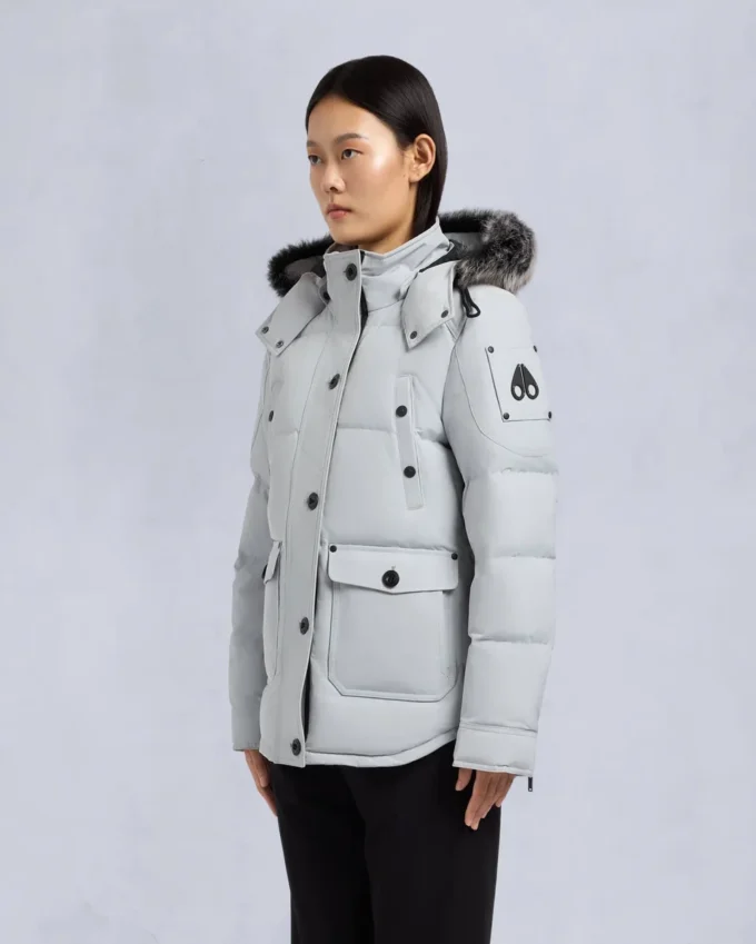 chaqueta Onyx Anguille con ribete de piel de oveja chaqueta Onyx Anguille con ribete de piel de oveja