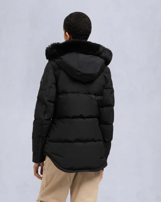 chaqueta Onyx Anguille con ribete de piel de oveja chaqueta Onyx Anguille con ribete de piel de oveja