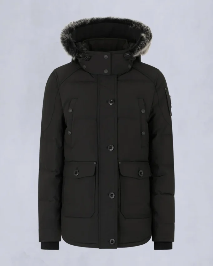 chaqueta Onyx Anguille con ribete de piel de oveja chaqueta Onyx Anguille con ribete de piel de oveja