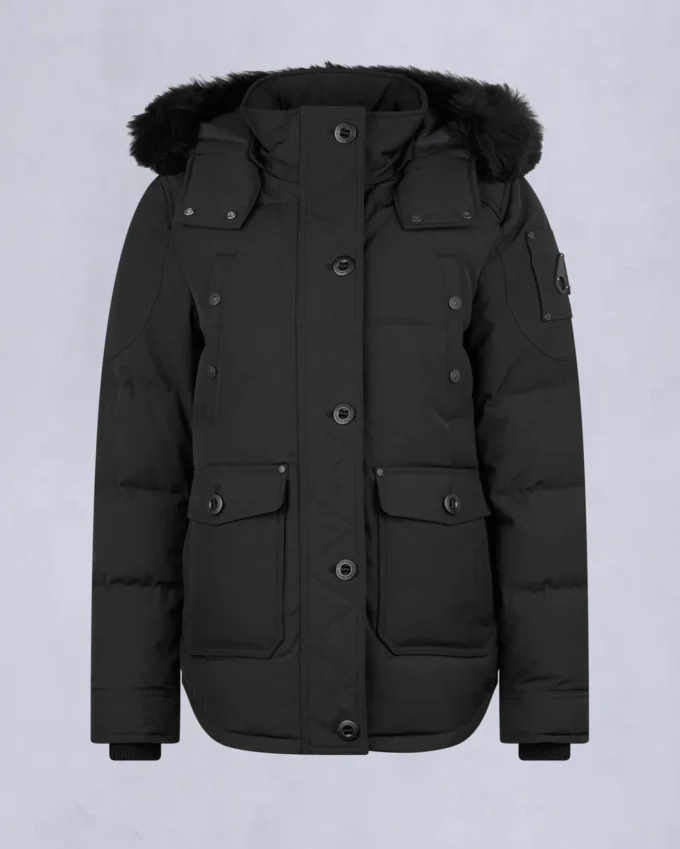 chaqueta Onyx Anguille con ribete de piel de oveja chaqueta Onyx Anguille con ribete de piel de oveja