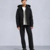 Chaqueta Onyx Round Island con ribete de piel de oveja Chaqueta Onyx Round Island con ribete de piel de oveja