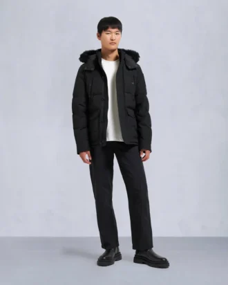 Chaqueta Onyx Round Island con ribete de piel de oveja
