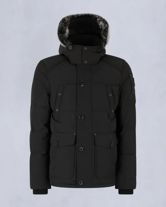 Chaqueta Onyx Round Island con ribete de piel de oveja Chaqueta Onyx Round Island con ribete de piel de oveja