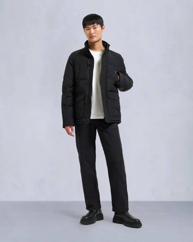 Chaqueta Onyx Round Island con ribete de piel de oveja Chaqueta Onyx Round Island con ribete de piel de oveja