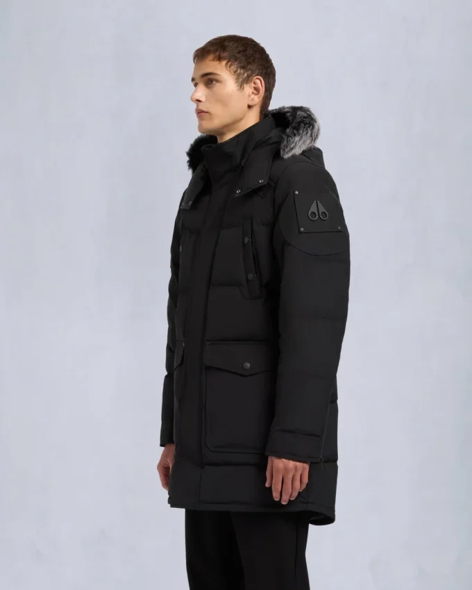 Parka Big Ridge con ribete de piel de oveja Onyx Parka Big Ridge con ribete de piel de oveja Onyx