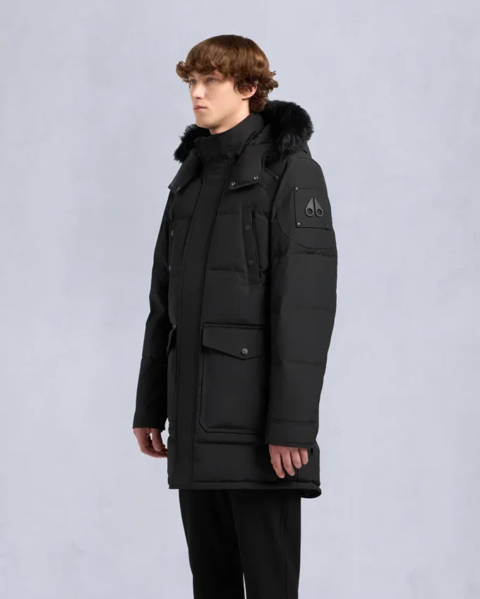 Parka Big Ridge con ribete de piel de oveja Onyx Parka Big Ridge con ribete de piel de oveja Onyx