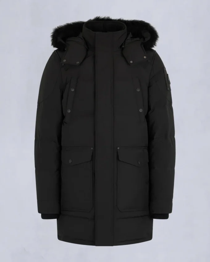 Parka Big Ridge con ribete de piel de oveja Onyx Parka Big Ridge con ribete de piel de oveja Onyx