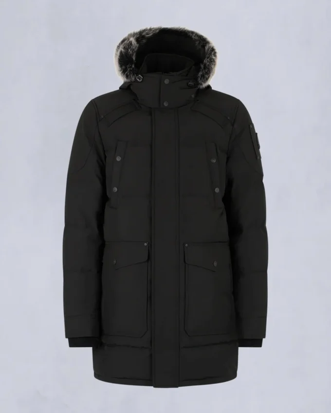 Parka Big Ridge con ribete de piel de oveja Onyx Parka Big Ridge con ribete de piel de oveja Onyx
