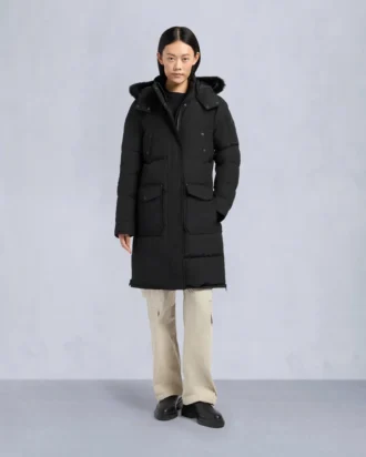 Parka Causapscal con ribete de piel de oveja Onyx
