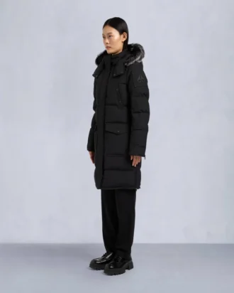 Parka Causapscal con ribete de piel de oveja Onyx