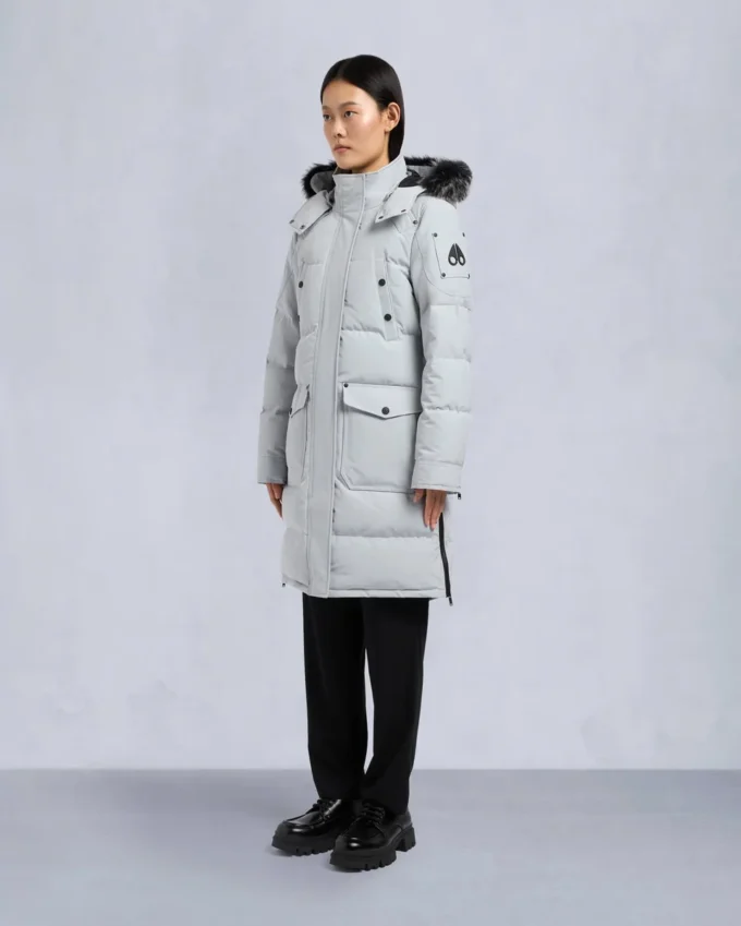 Parka Causapscal con ribete de piel de oveja Onyx Parka Causapscal con ribete de piel de oveja Onyx