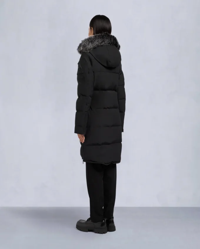 Parka Causapscal con ribete de piel de oveja Onyx Parka Causapscal con ribete de piel de oveja Onyx