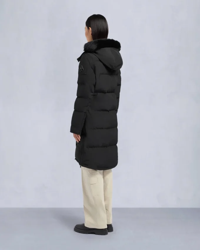 Parka Causapscal con ribete de piel de oveja Onyx Parka Causapscal con ribete de piel de oveja Onyx