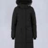 Parka Causapscal con ribete de piel de oveja Onyx Parka Causapscal con ribete de piel de oveja Onyx