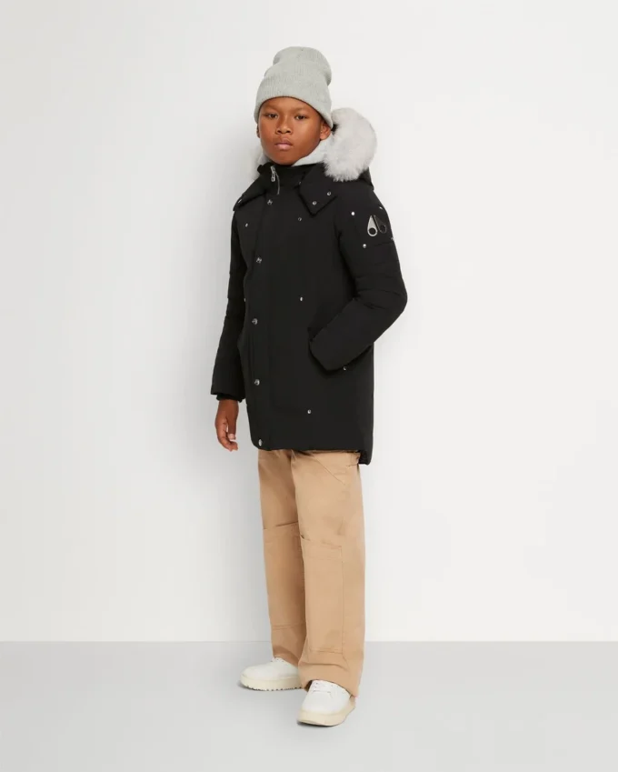Parka unisex original con ribete de piel de oveja para niños Parka unisex original con ribete de piel de oveja para niños