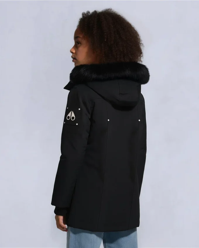 Parka unisex original con ribete de piel de oveja para niños Parka unisex original con ribete de piel de oveja para niños