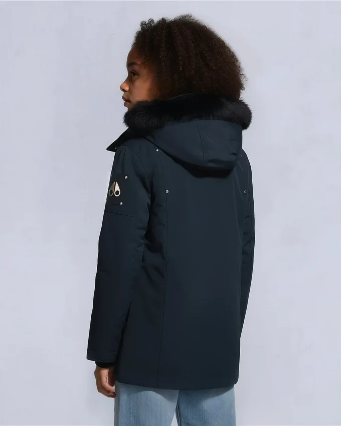 Parka unisex original con ribete de piel de oveja para niños Parka unisex original con ribete de piel de oveja para niños