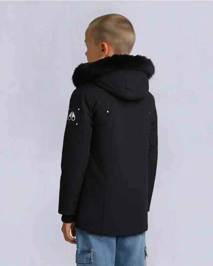 Parka unisex original con ribete de piel de oveja para niños Parka unisex original con ribete de piel de oveja para niños