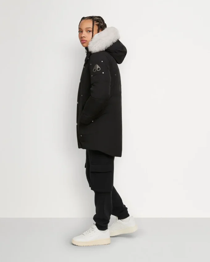 Parka unisex original con ribete de piel de oveja para niños Parka unisex original con ribete de piel de oveja para niños