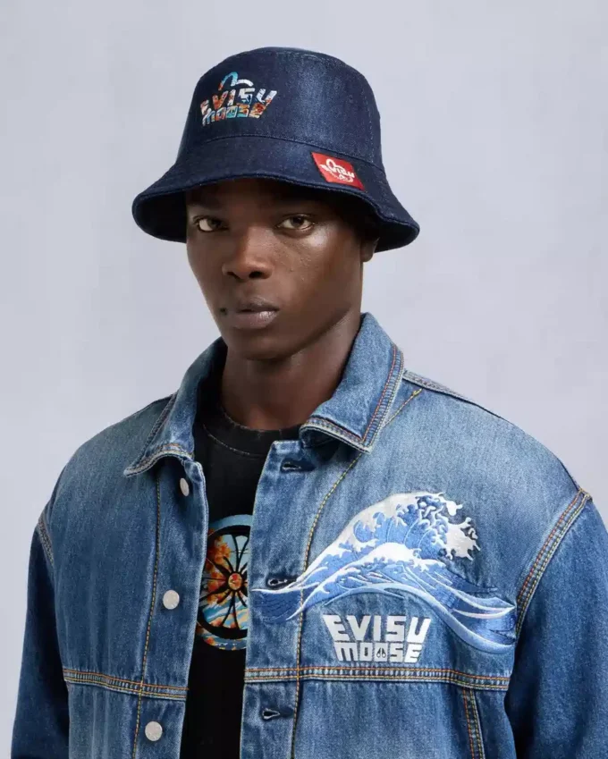 Sombrero de pescador Evisu X Moose Denim